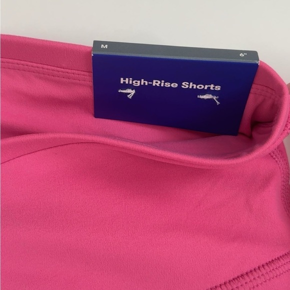 JoyLab Women's V Waistband High Rise Bike Shorts 6” NWT Pink - Picture 3 of 5